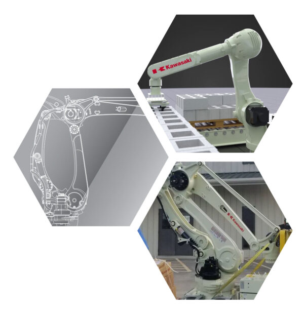 robotic arm drawing , palletizing robotic arm, Silver Lake Automation robot ready for shipment