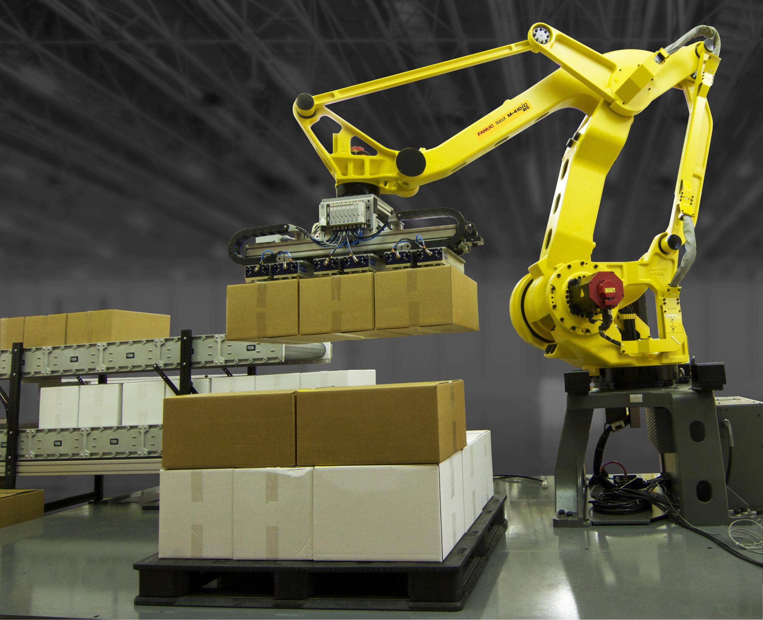 FANUC robotic palletizing boxes